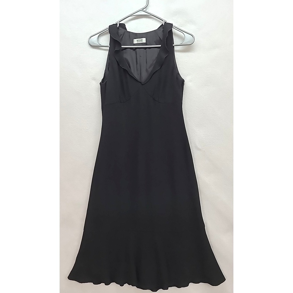 Moschino Cheap and Chic Little Black Dress Sz 6 Made in Italy Quiet Luxury